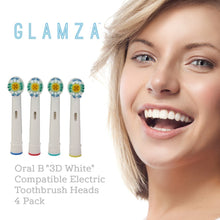 Load image into Gallery viewer, Oral B &quot;3D White&quot; Compatible Electric Toothbrush Heads 4 Pack