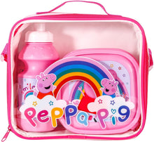 Load image into Gallery viewer, Peppa Pig 3pc Lunch Box Set With Optional Pencil Case