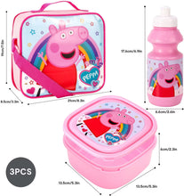 Load image into Gallery viewer, Peppa Pig 3pc Lunch Box Set With Optional Pencil Case