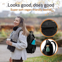 Load image into Gallery viewer, Baby Uma Award Winning Baby Changing Bag Backpack- Black Leather
