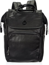 Load image into Gallery viewer, Baby Uma Award Winning Baby Changing Bag Backpack- Black Leather