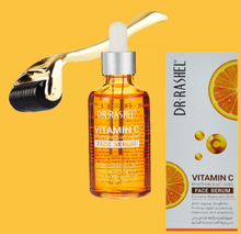 Load image into Gallery viewer, Dr Rashel Vitamin C Brightening, Anti Ageing Face Serum 50ml & Gold Collagen Face Masks