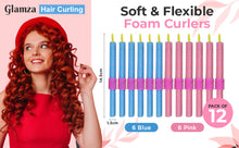 Load image into Gallery viewer, 12-Pack Hair Curlers & Rollers – Heatless, Soft & Easy to Use - Free Delivery In Time For Summer
