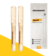 Load image into Gallery viewer, Groomarang Miswak 2 Pack - Natural 'On the Go' Teeth Cleaning