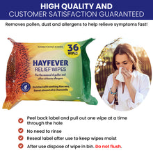 Load image into Gallery viewer, HP Hay Fever Allergy Relief Wipes 36 Pack – Soothing Relief for Pollen & Allergens – Free UK Delivery