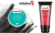 Load image into Gallery viewer, Infinitive Beauty Deep Cleansing Black Face Mask & Rise and Shine Activated Charcoal Teeth Whitening Powder – Free UK Postage