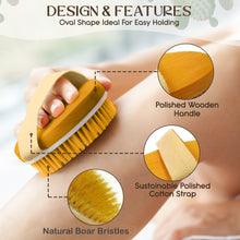 Load image into Gallery viewer, Glamza Dry Body Bristle Brush – Exfoliate, Detox & Glow | Free UK Delivery
