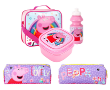 Load image into Gallery viewer, Peppa Pig 3pc Lunch Box Set With Optional Pencil Case