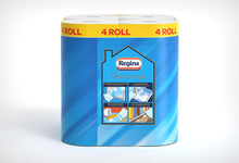 Load image into Gallery viewer, Regina Blitz Household Towel 3-Ply 280 Sheets (Pack of 4)