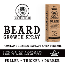 Load image into Gallery viewer, Sir Reginald’s Beard Growth Spray 60ml – 100% Natural for a Fuller, Thicker Beard – Free UK Delivery