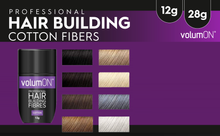 Load image into Gallery viewer, Volumon COTTON Hair Loss Building Fibres Kit 12g or 28g with Fibre Hold Spray and Optimiser Comb