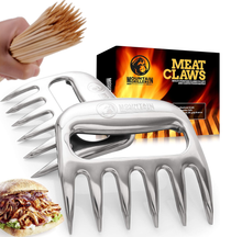 Load image into Gallery viewer, Mountain Grillers - BBQ Meat Claws in Stainless Steel With Optional Skewers