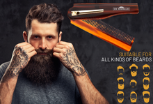 Load image into Gallery viewer, Flip Moustache Combs – 3 Stylish Designs for Beard & Moustache Care with Free UK Delivery