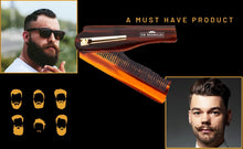 Load image into Gallery viewer, Flip Moustache Combs – 3 Stylish Designs for Beard & Moustache Care with Free UK Delivery