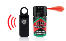 Load image into Gallery viewer, Personal Safety Bundle - Alarm, Gel Spray, Storage Belt, Hi Vis Bands.