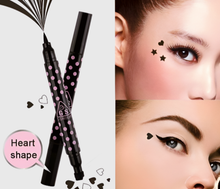 Load image into Gallery viewer, Glamza 2-in-1 Liquid Eyeliner Pen with Heart Stamp – Precision & Creativity in One Tool
