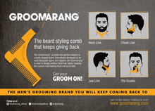 Load image into Gallery viewer, &quot;The Groomarang™&quot; Beard Shaping and Beard Styling Comb