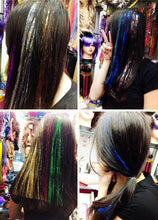 Load image into Gallery viewer, Glamza Sparkling Hair Tinsel – Professional-Quality Hair Extensions | Free UK Delivery