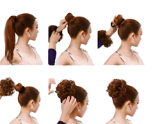 Load image into Gallery viewer, Messy Hair Scrunchy - Black or Brown