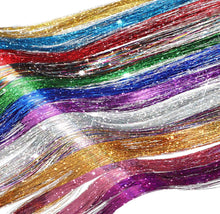 Load image into Gallery viewer, Glamza Sparkling Hair Tinsel – Professional-Quality Hair Extensions | Free UK Delivery