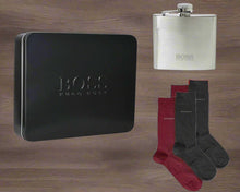 Load image into Gallery viewer, Hugo Boss Gift Set - Hip Flask & Socks