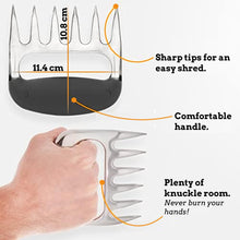 Load image into Gallery viewer, Mountain Grillers - BBQ Meat Claws in Stainless Steel With Optional Skewers
