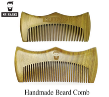 Load image into Gallery viewer, Mr Khan's Handmade Engraved Sandalwood Beard Comb – Premium Grooming for the Modern Gentleman