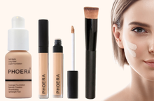 Load image into Gallery viewer, Perfect Base 1 - Phoera 3-Piece Makeup Kit with Foundation, Concealer & Brush – Free UK Delivery