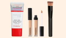 Load image into Gallery viewer, Perfect Base 2 - Phoera 3-Piece Makeup Kit with Foundation, Concealer & Brush – Free UK Delivery