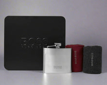Load image into Gallery viewer, Hugo Boss Gift Set - Hip Flask & Socks