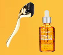 Load image into Gallery viewer, Dr Rashel Vitamin C Brightening, Anti Ageing Face Serum 50ml & Gold Collagen Face Masks