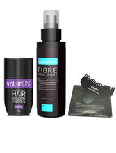 Load image into Gallery viewer, Volumon COTTON Hair Loss Building Fibres Kit 12g or 28g with Fibre Hold Spray and Optimiser Comb