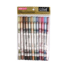 Load image into Gallery viewer, Menow 12pc Smoothing Multi Shade Lip Liner & Eye Liner Set | Dual Use, Long-Lasting Formula | Free UK Postage