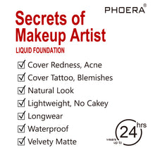 Load image into Gallery viewer, Phoera Natural Look Velvety Foundation 30ml – 1 or 2 Pack – Free UK Delivery