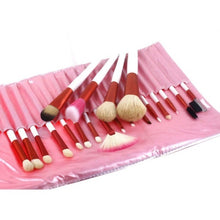 Load image into Gallery viewer, 20pc Professional Brush Set in Pink Leather Pouch