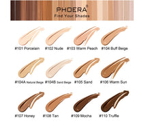 Load image into Gallery viewer, Phoera Natural Look Velvety Foundation 30ml – 1 or 2 Pack – Free UK Delivery