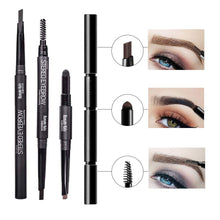 Load image into Gallery viewer, Glamza 3-in-1 Smooth Stereo Eyebrow Pen – Precision, Convenience, Versatility & Optional Eyebrow Stencil