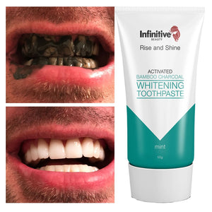 Infinitive Beauty Rise And Shine Activated Bamboo Charcoal Whitening Toothpaste - Mint - 50g
