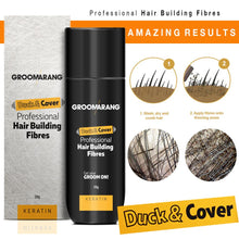 Load image into Gallery viewer, Groomarang Duck & Cover Professional Keratin Hair Loss Building Fibres 28g