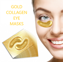 Load image into Gallery viewer, 24k Gold Collagen & Hyaluronic Eye Masks – Hydration for Radiant Eyes | Free UK Delivery