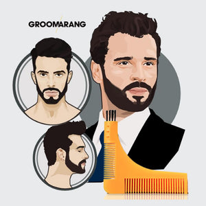 "The Groomarang™" Beard Shaping and Beard Styling Comb