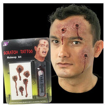 Load image into Gallery viewer, Halloween Scratch Tattoo Makeup Kit