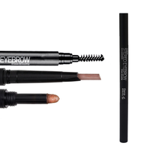 Load image into Gallery viewer, Glamza 3-in-1 Smooth Stereo Eyebrow Pen – Precision, Convenience, Versatility & Optional Eyebrow Stencil