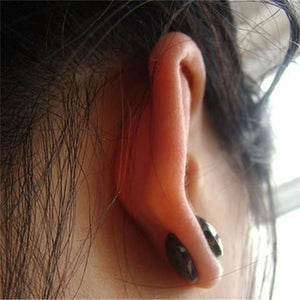 Glamza 2 in 1 Black Ear Studs and Magnetic Slimming Studs
