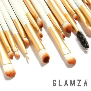 Glamza 20pc Makeup Brushes Set - White