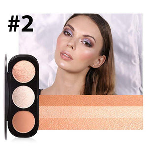 Focallure Triple Colour Blush & Highlighter Makeup Palettes - Cruelty Free!