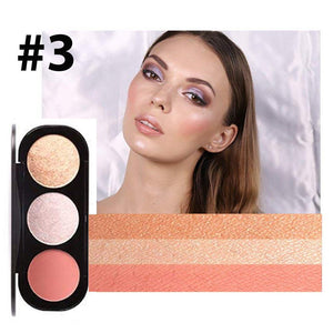 Focallure Triple Colour Blush & Highlighter Makeup Palettes - Cruelty Free!