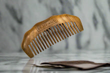 Load image into Gallery viewer, Sir Reginald’s Handmade Engraved Sandalwood Beard Comb – Premium Grooming for the Modern Gentleman
