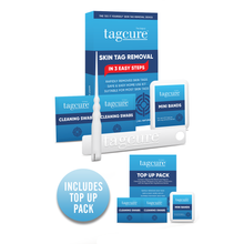 Load image into Gallery viewer, Tagcure Skin Tag Removal Device & Tagcure Top Up Pack - For Skin Tags 0.5cm or Less - Unisex - COMPLETE KIT