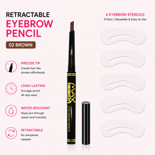 Load image into Gallery viewer, Maxdona Professional Retractable Eyebrow Pencil | Precision &amp; Long-Lasting Eyebrow Definition | Free UK Postage